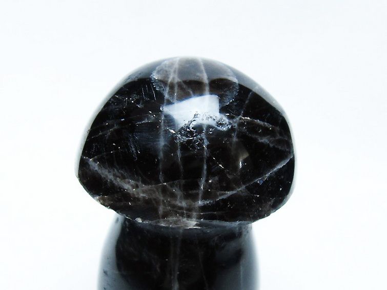 モリオン 純天然 黒水晶 きのこ 置物[T653-4264] 2枚目