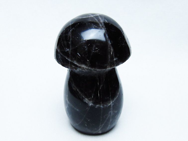 モリオン 純天然 黒水晶 きのこ 置物[T653-4264] 3枚目