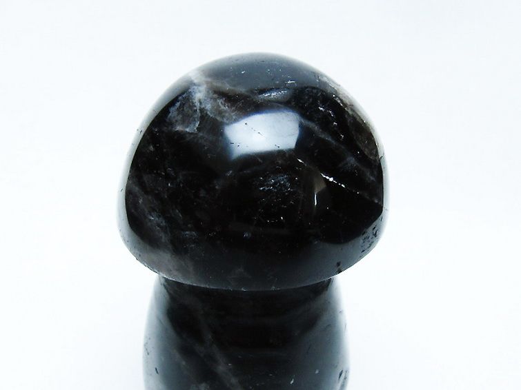 モリオン 純天然 黒水晶 きのこ 置物 [t653-4265] 2枚目