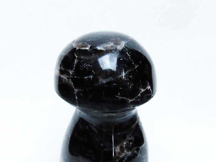 モリオン 純天然 黒水晶 きのこ 置物[T653-4268] 2枚目