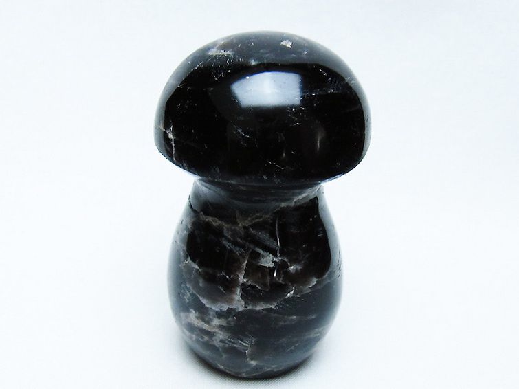 モリオン 純天然 黒水晶 きのこ 置物[T653-4268] 3枚目