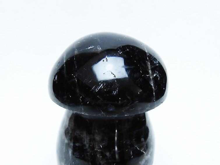 モリオン 純天然 黒水晶 きのこ 置物[T653-4274] 2枚目