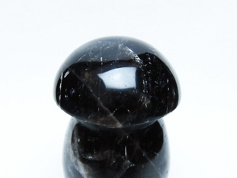 モリオン 純天然 黒水晶 きのこ 置物[T653-4276] 2枚目