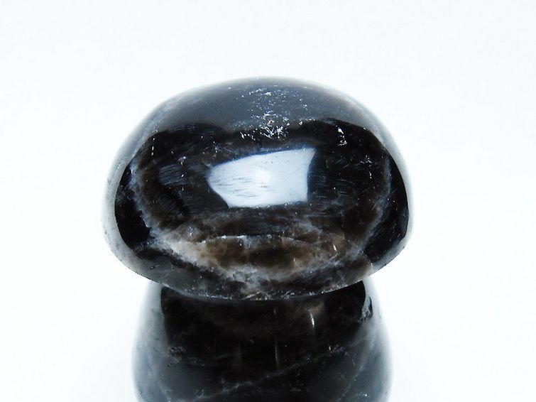 モリオン 純天然 黒水晶 きのこ 置物[T653-4279] 2枚目