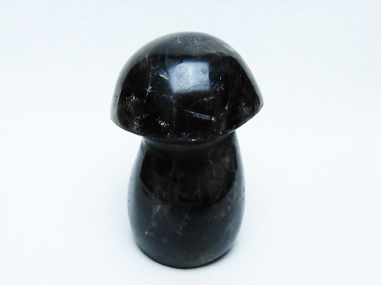 モリオン 純天然 黒水晶 きのこ 置物 [t653-4280] 1枚目