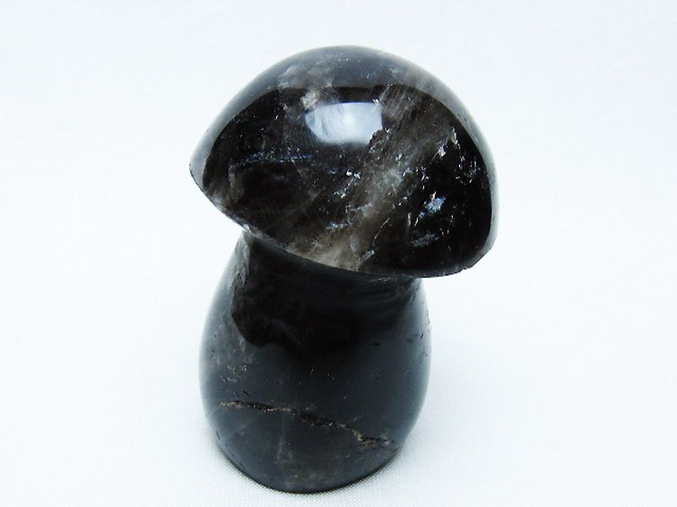 モリオン 純天然 黒水晶 きのこ 置物 [t653-4280] 3枚目