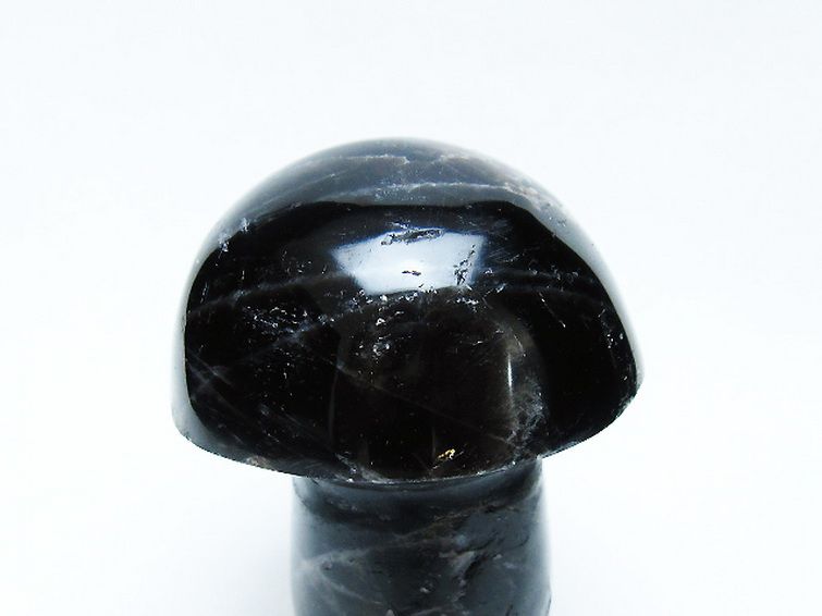 モリオン 純天然 黒水晶 きのこ 置物[T653-4282] 2枚目
