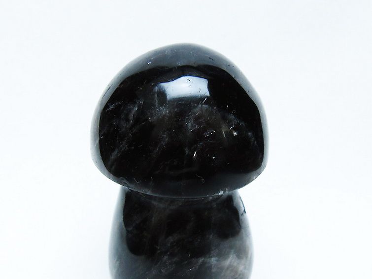 モリオン 純天然 黒水晶 きのこ 置物[T653-4283] 2枚目