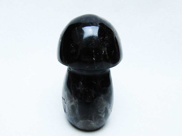 モリオン 純天然 黒水晶 きのこ 置物[T653-4283] 3枚目