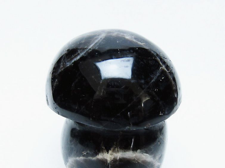 モリオン 純天然 黒水晶 きのこ 置物 [t653-4289] 2枚目