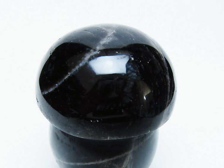 モリオン 純天然 黒水晶 きのこ 置物 [t653-4293] 2枚目