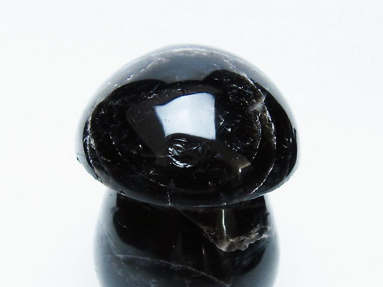 モリオン 純天然 黒水晶 きのこ 置物[T653-4296] 2枚目