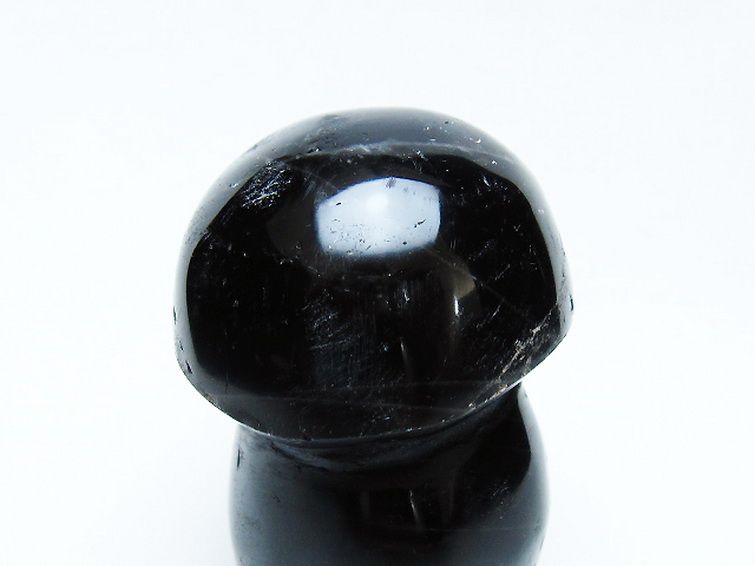 モリオン 純天然 黒水晶 きのこ 置物[T653-4299] 2枚目