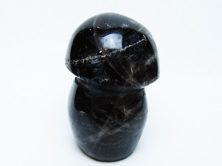 モリオン 純天然 黒水晶 きのこ 置物[T653-4299] 3枚目