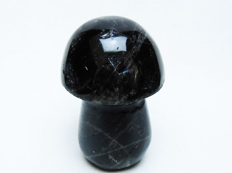 モリオン 純天然 黒水晶 きのこ 置物 [t653-4301] 1枚目
