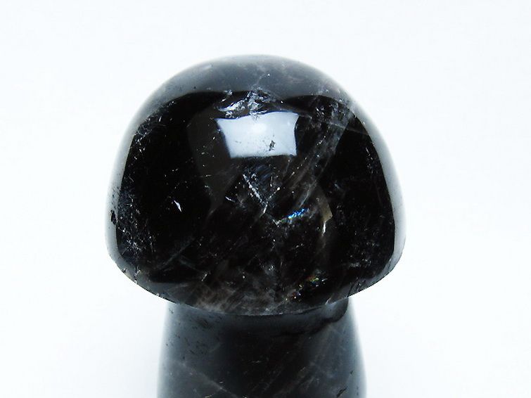 モリオン 純天然 黒水晶 きのこ 置物 [t653-4301] 2枚目