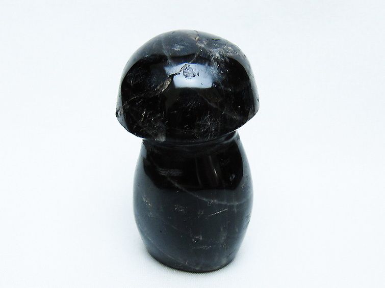 モリオン 純天然 黒水晶 きのこ 置物 [t653-4308] 1枚目