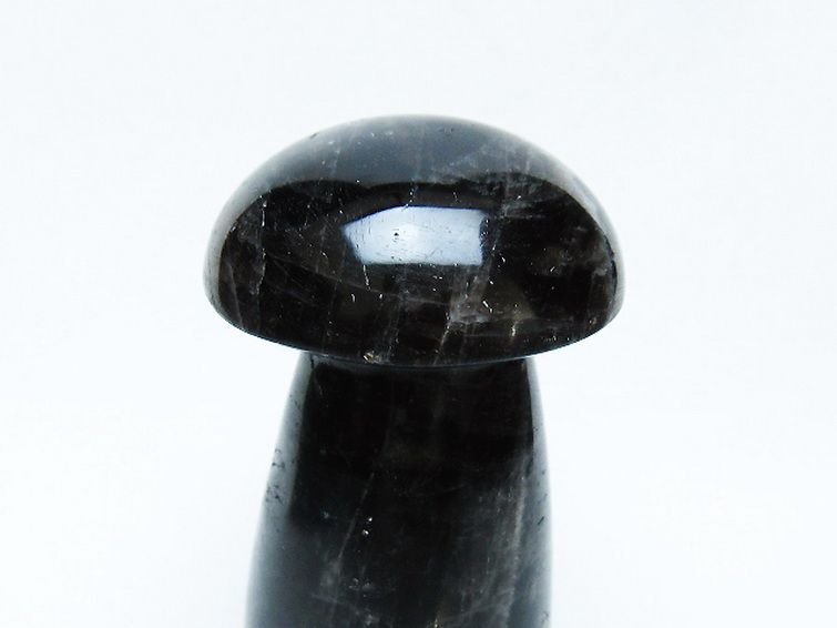 モリオン 純天然 黒水晶 きのこ 置物[T653-4313] 2枚目