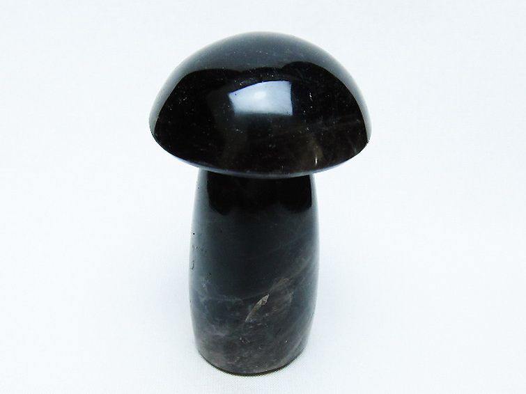 モリオン 純天然 黒水晶 きのこ 置物[T653-4314] 3枚目