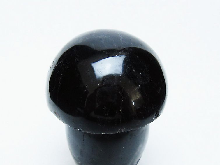 モリオン 純天然 黒水晶 きのこ 置物[T653-4318] 2枚目