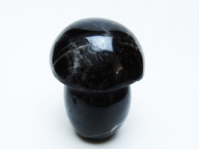 モリオン 純天然 黒水晶 きのこ 置物[T653-4318] 3枚目