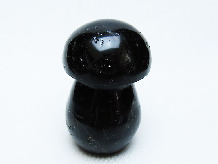 モリオン 純天然 黒水晶 きのこ 置物 [t653-4321] 1枚目