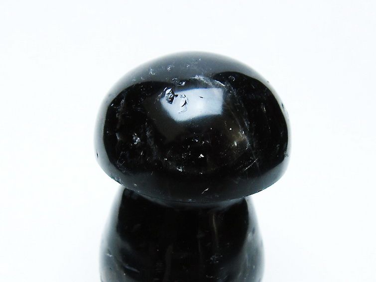 モリオン 純天然 黒水晶 きのこ 置物 [t653-4321] 2枚目
