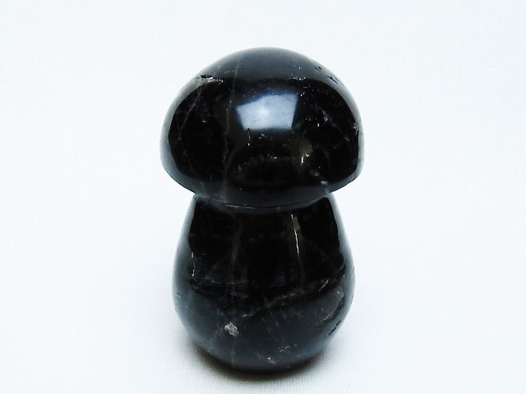 モリオン 純天然 黒水晶 きのこ 置物 [t653-4321] 3枚目