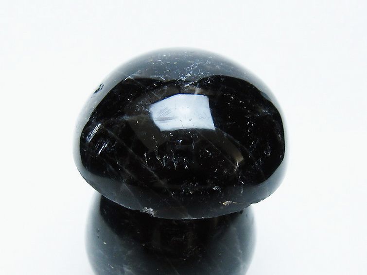 モリオン 純天然 黒水晶 きのこ 置物[T653-4322] 2枚目