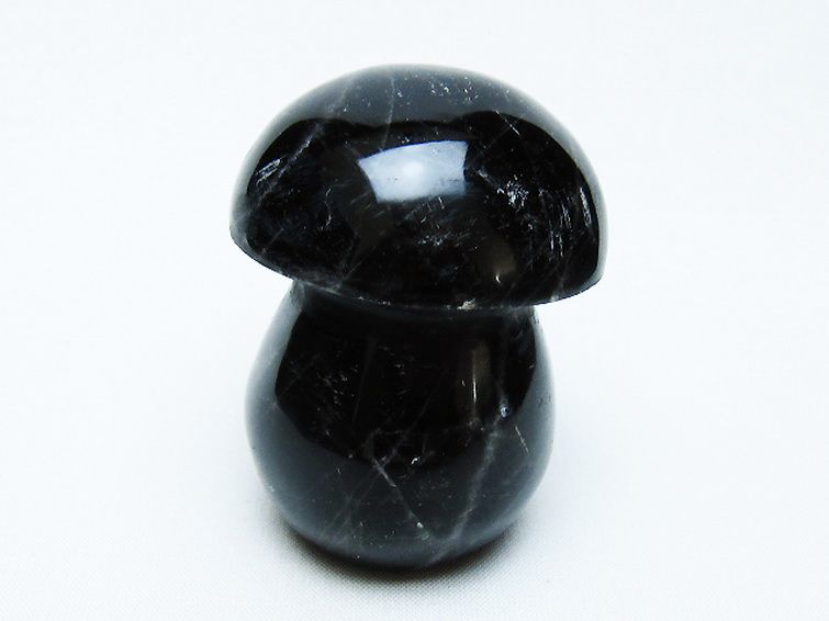 モリオン 純天然 黒水晶 きのこ 置物[T653-4322] 3枚目