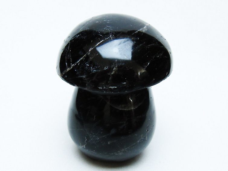 モリオン 純天然 黒水晶 きのこ 置物[T653-4327] 3枚目