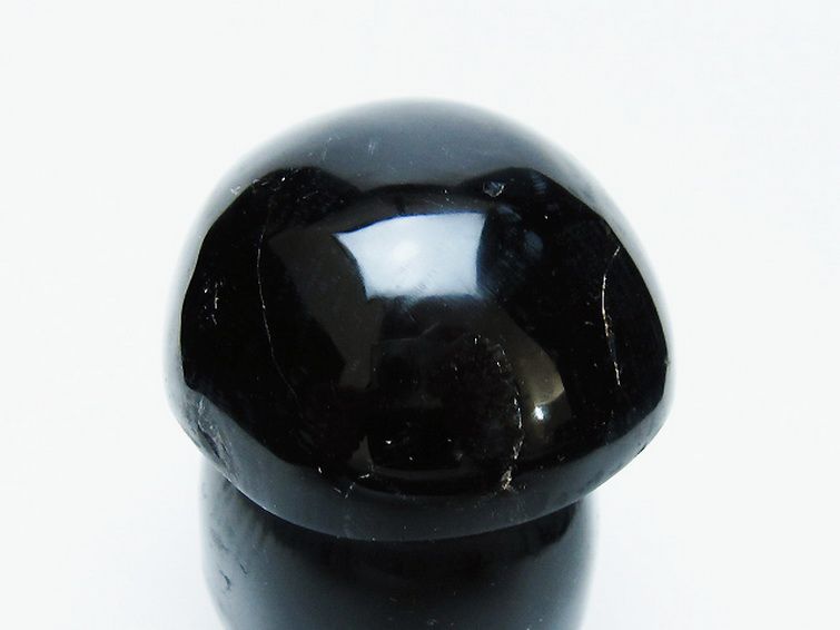 モリオン 純天然 黒水晶 きのこ 置物[T653-4331] 2枚目