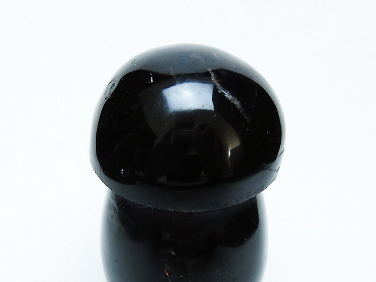 モリオン 純天然 黒水晶 きのこ 置物 [t653-4332] 2枚目