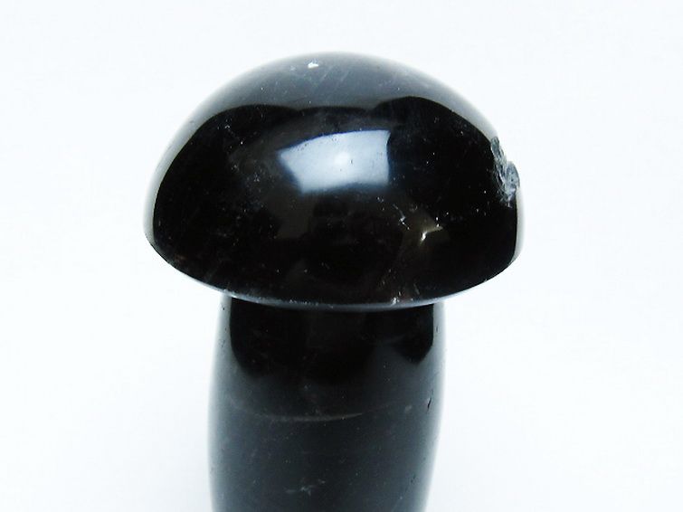 モリオン 純天然 黒水晶 きのこ 置物[T653-4335] 2枚目