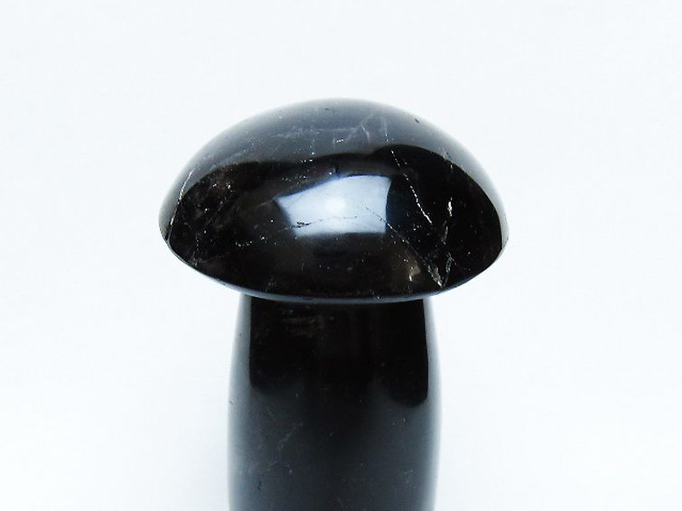 モリオン 純天然 黒水晶 きのこ 置物[T653-4340] 2枚目