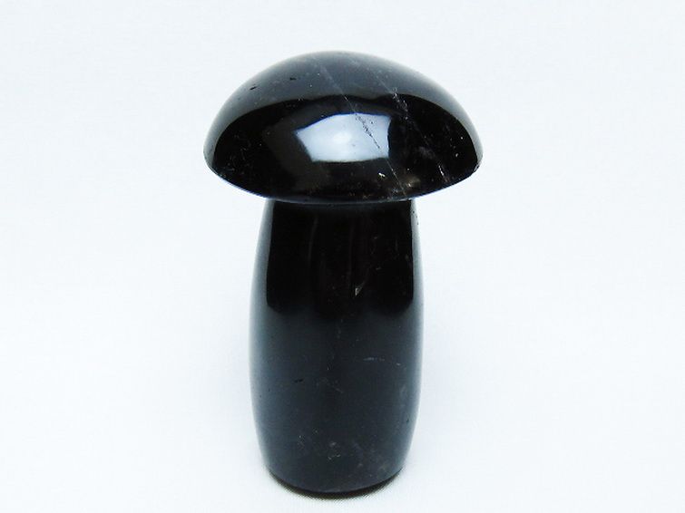 モリオン 純天然 黒水晶 きのこ 置物[T653-4340] 3枚目