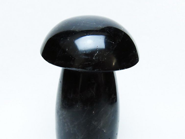 モリオン 純天然 黒水晶 きのこ 置物[T653-4343] 2枚目