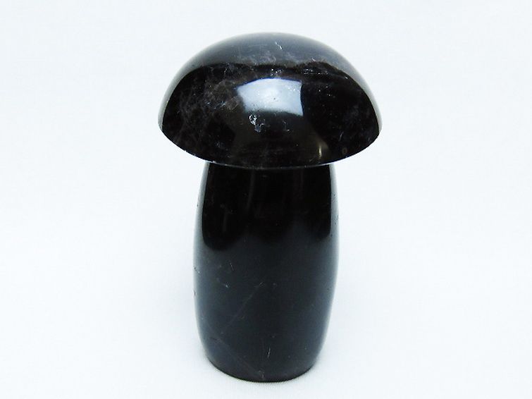 モリオン 純天然 黒水晶 きのこ 置物[T653-4343] 3枚目