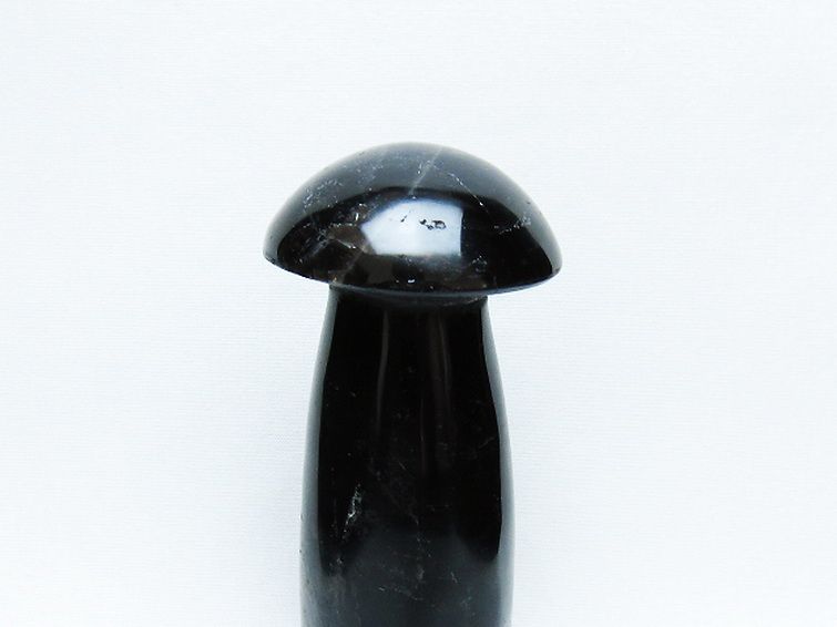 モリオン 純天然 黒水晶 きのこ 置物[T653-4346] 2枚目