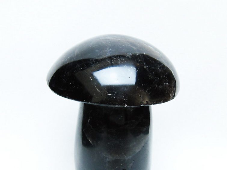 モリオン 純天然 黒水晶 きのこ 置物[T653-4349] 2枚目