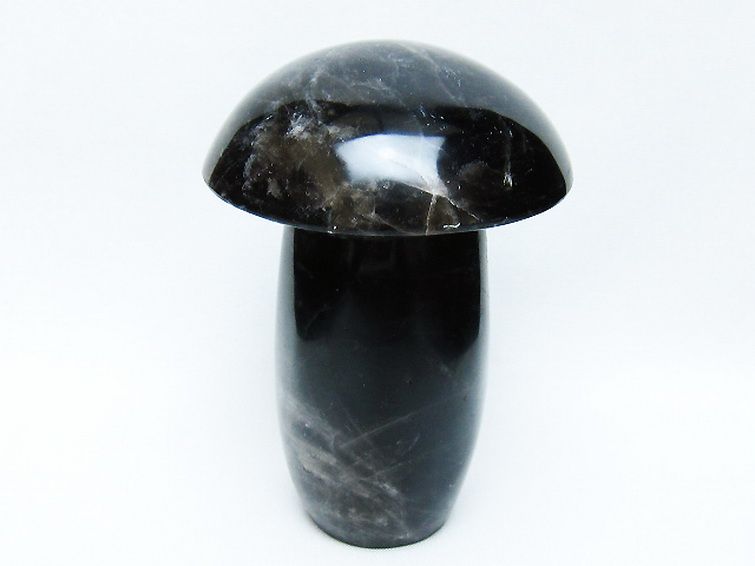 モリオン 純天然 黒水晶 きのこ 置物[T653-4349] 3枚目