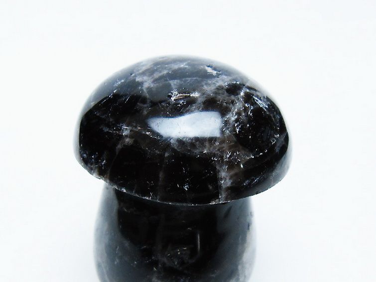モリオン 純天然 黒水晶 きのこ 置物 [t653-4424] 2枚目