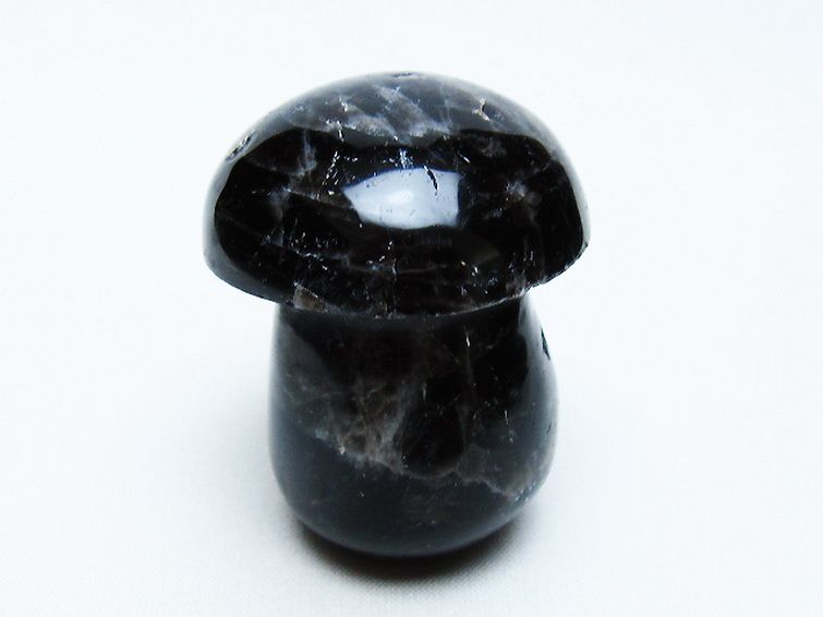 モリオン 純天然 黒水晶 きのこ 置物 [t653-4424] 3枚目