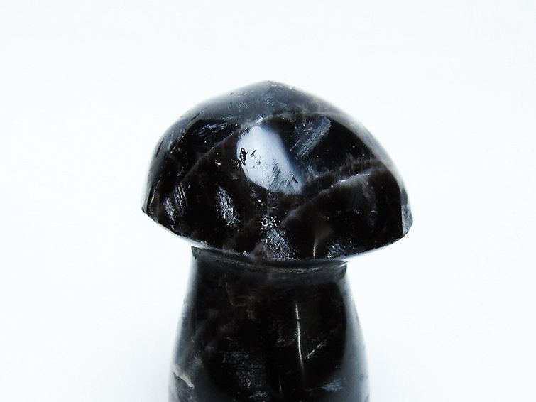 モリオン 純天然 黒水晶 きのこ 置物 [t653-4431] 2枚目