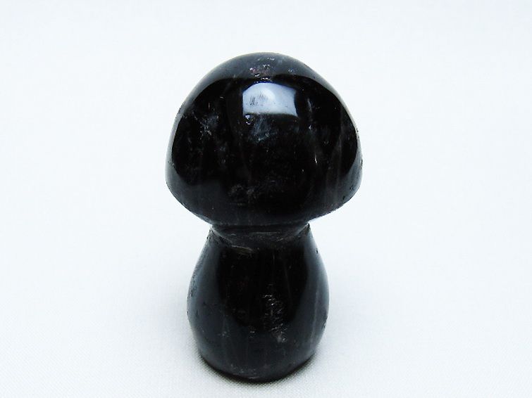 モリオン 純天然 黒水晶 きのこ 置物 [t653-4435] 1枚目