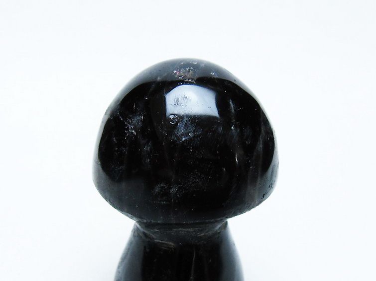 モリオン 純天然 黒水晶 きのこ 置物 [t653-4435] 2枚目