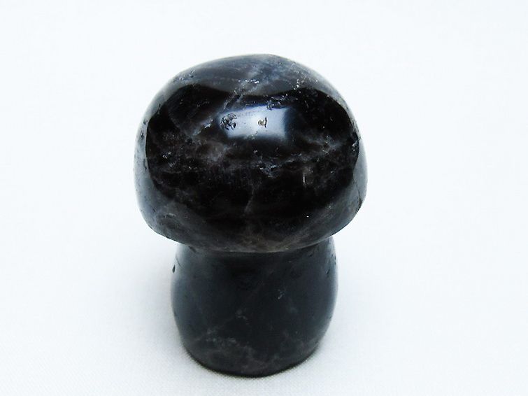 モリオン 純天然 黒水晶 きのこ 置物 [t653-4442] 1枚目