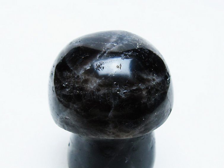 モリオン 純天然 黒水晶 きのこ 置物 [t653-4442] 2枚目