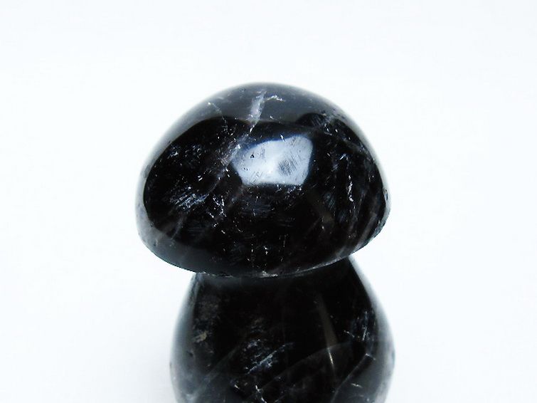 モリオン 純天然 黒水晶 きのこ 置物 [t653-4446] 2枚目