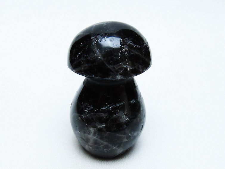 モリオン 純天然 黒水晶 きのこ 置物 [t653-4446] 3枚目
